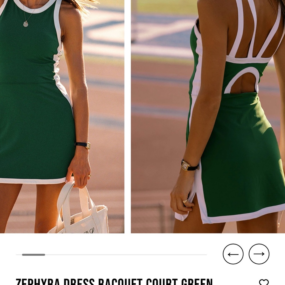 Beach Riot Green and White Mini Dress